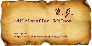Mühlsteffen János névjegykártya
