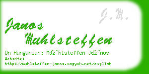 janos muhlsteffen business card